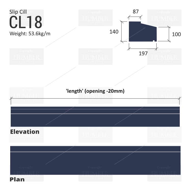 SLIP WINDOWS CILLS CL18