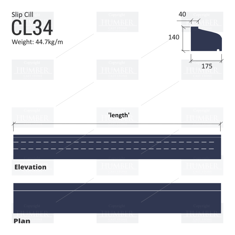 SLIP WINDOWS CILLS CL34