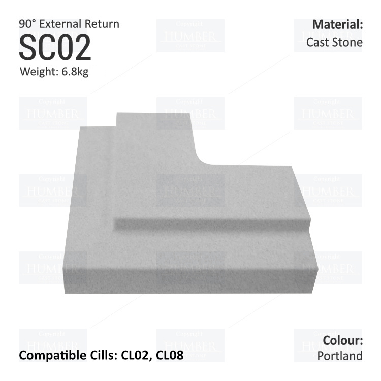 Traditional String Course (90° External Return) SC02