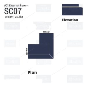 Traditional String Course (90° External Return) SC07