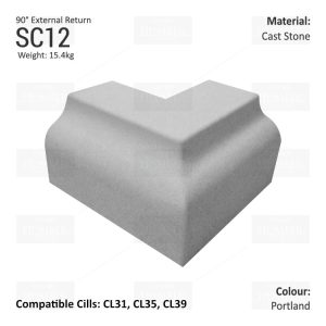 Bullnose String Course (90° External Return) SC12