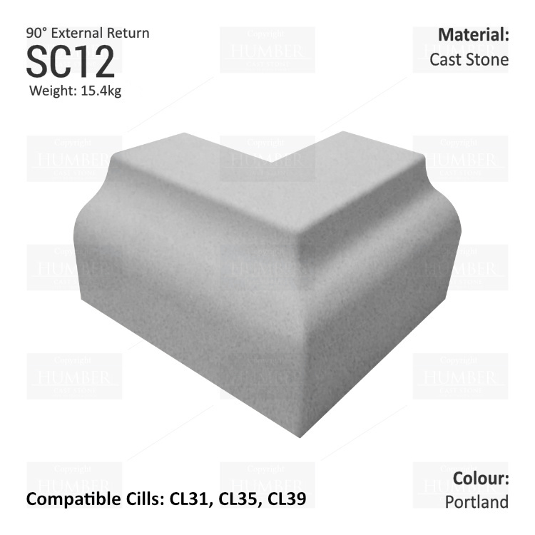 Bullnose String Course (90° External Return) SC12