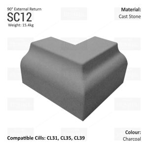 Bullnose String Course (90° External Return) SC12