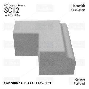 Bullnose String Course (90° External Return) SC12