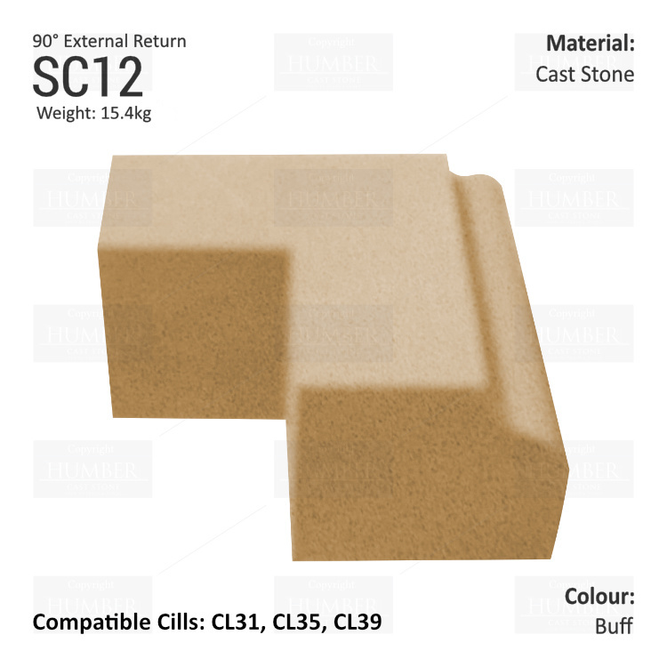 Bullnose String Course (90° External Return) SC12