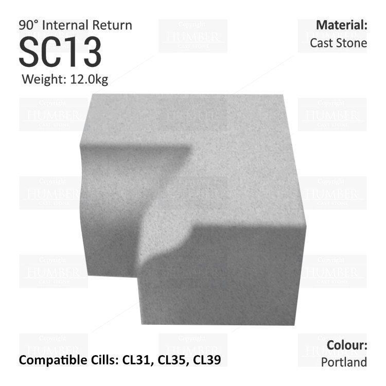 Bullnose String Course (90° Internal Return) SC13