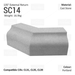 Bullnose String Course  (135° External Return) SC14