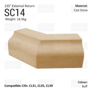 Bullnose String Course  (135° External Return) SC14