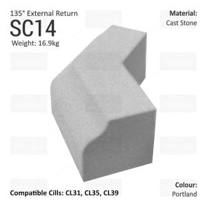 Bullnose String Course  (135° External Return) SC14