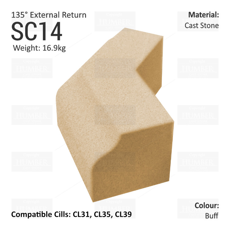 Bullnose String Course  (135° External Return) SC14
