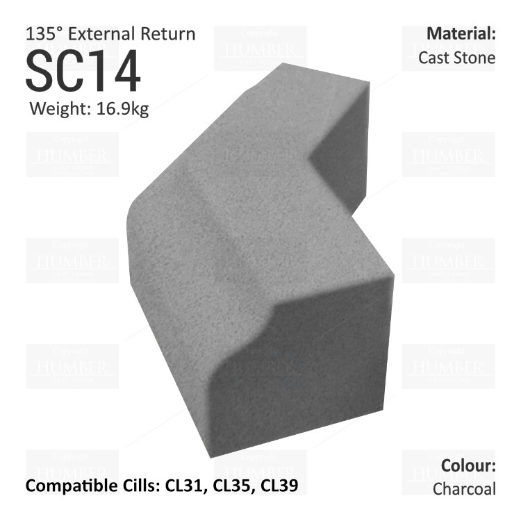 Bullnose String Course  (135° External Return) SC14
