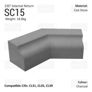 Bullnose String Course (135° Internal Return) SC15