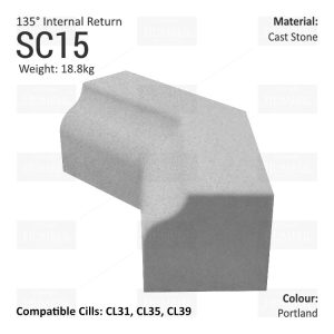 Bullnose String Course (135° Internal Return) SC15