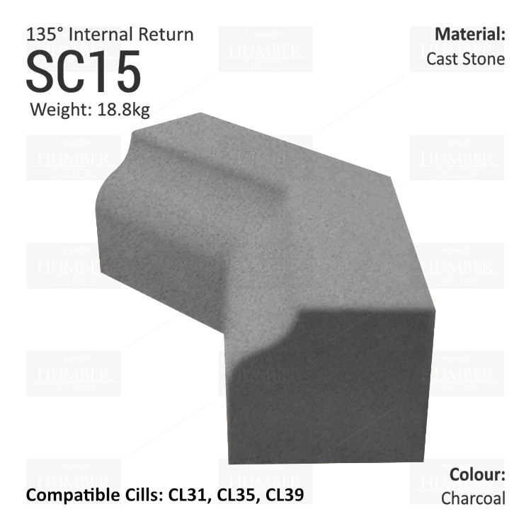 Bullnose String Course (135° Internal Return) SC15