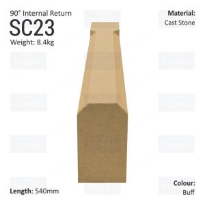 Chamfered String Course (90° Internal Return) SC23