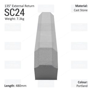 Chamfered String Course (135° External Return) SC24