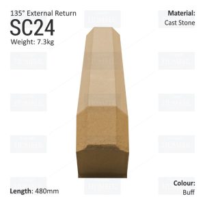 Chamfered String Course (135° External Return) SC24