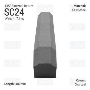 Chamfered String Course (135° External Return) SC24