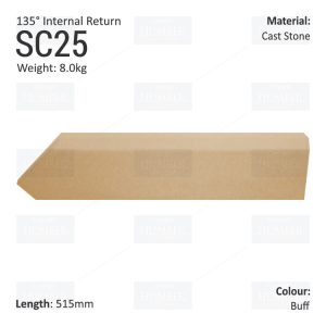 Chamfered String Course (135° Internal Return) SC25
