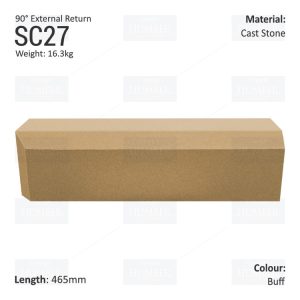 Chamfered String Course (90° External Return) SC27