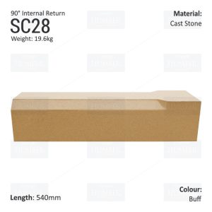 Chamfered String Course (90° Internal Return) SC28