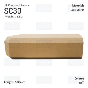 Chamfered String Course (135° Internal Return) SC30
