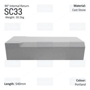 Chamfered String Course (90° Internal Return) SC33