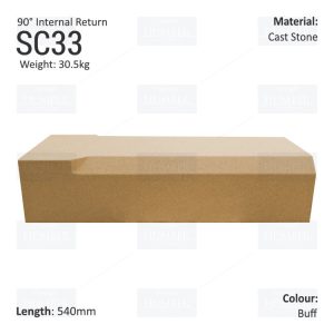 Chamfered String Course (90° Internal Return) SC33