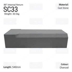 Chamfered String Course (90° Internal Return) SC33