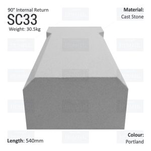 Chamfered String Course (90° Internal Return) SC33
