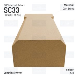 Chamfered String Course (90° Internal Return) SC33