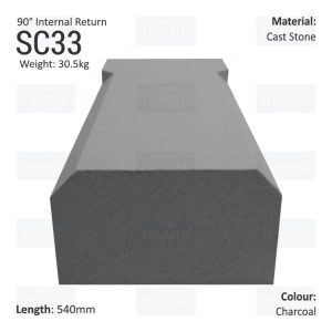 Chamfered String Course (90° Internal Return) SC33