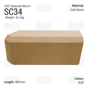 Chamfered String Course (135° External Return) SC34