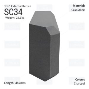 Chamfered String Course (135° External Return) SC34