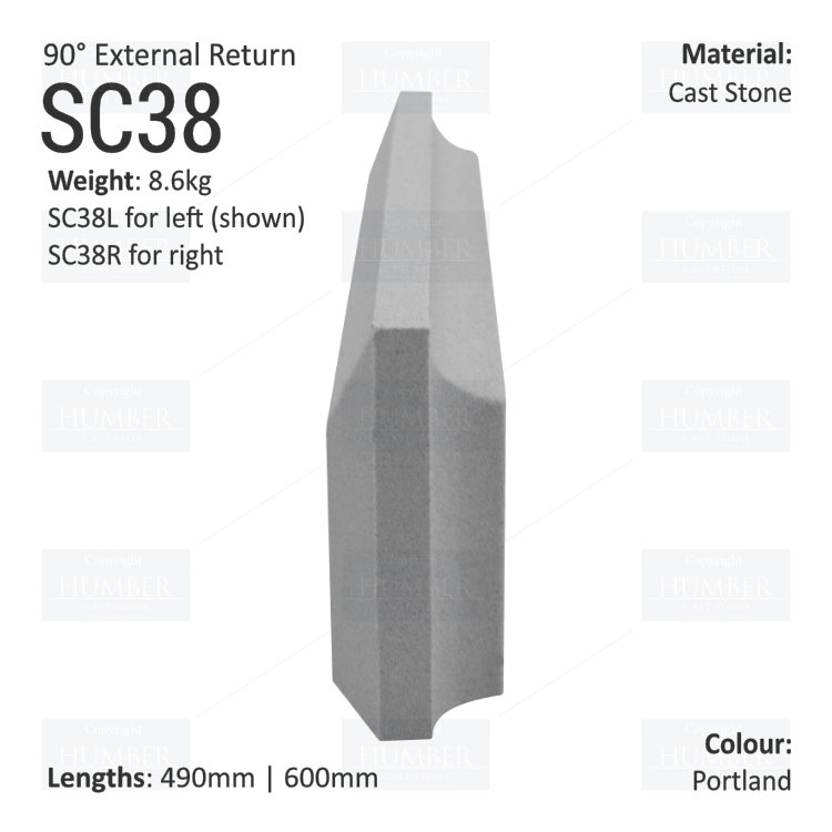 Label String Course (90° External Return) SC38