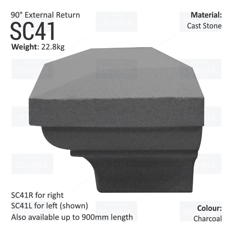 Ogee String Course (90° External Return) SC41