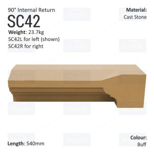 Ogee String Course (90° Internal Return) SC42
