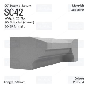 Ogee String Course (90° Internal Return) SC42