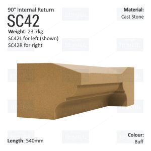 Ogee String Course (90° Internal Return) SC42
