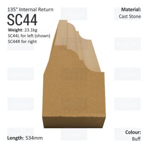 Ogee String Course (135° Internal Return) SC44