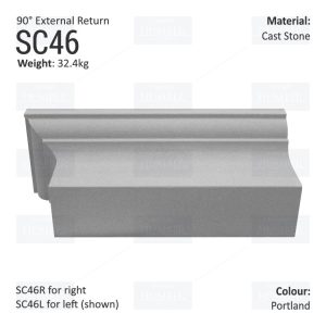 Ogee String Course (90° External Return) SC46