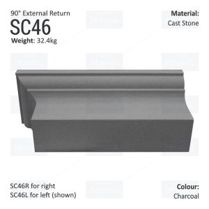 Ogee String Course (90° External Return) SC46