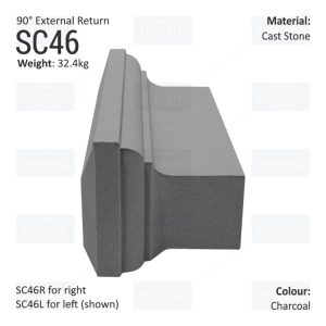 Ogee String Course (90° External Return) SC46