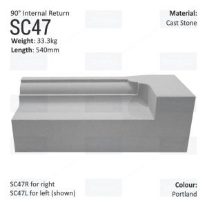 Ogee String Course (90° Internal Return) SC47
