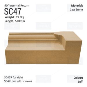 Ogee String Course (90° Internal Return) SC47