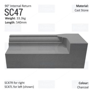 Ogee String Course (90° Internal Return) SC47