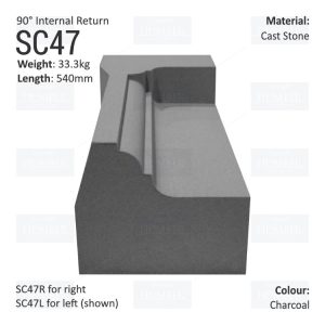 Ogee String Course (90° Internal Return) SC47