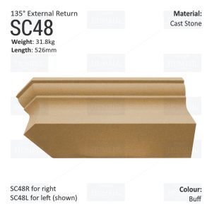 Ogee String Course (135° External Return) SC48