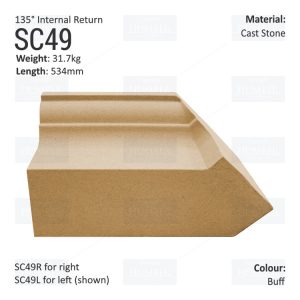 Ogee String Course (135° Internal Return) SC49