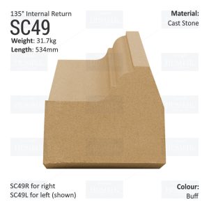Ogee String Course (135° Internal Return) SC49